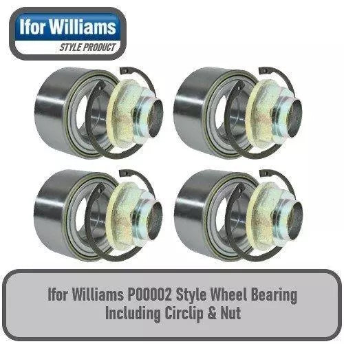 Fits Ifor Williams P00002 Trailer Wheel Bearing 76x42x39mm JRM4249 Clip/Nut x 4