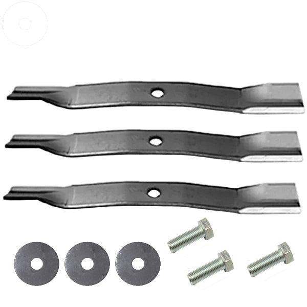 John Deere 72D Deck for 3039R PC9426 Blade & Fastener Kit Containing Part Numbers 3 x TCU15882 & 3 x M123522 & 3 x 19M7489
