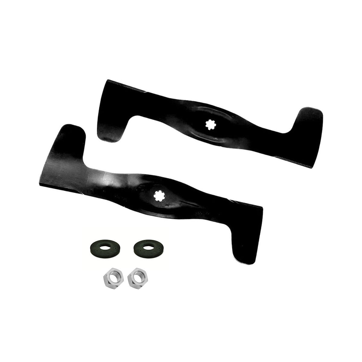 John Deere X115R PC12386 Blade Kit Containing Part Numbers 1 x GX24566 & GX24567 & 2 x M149625 & 2 x GX21694