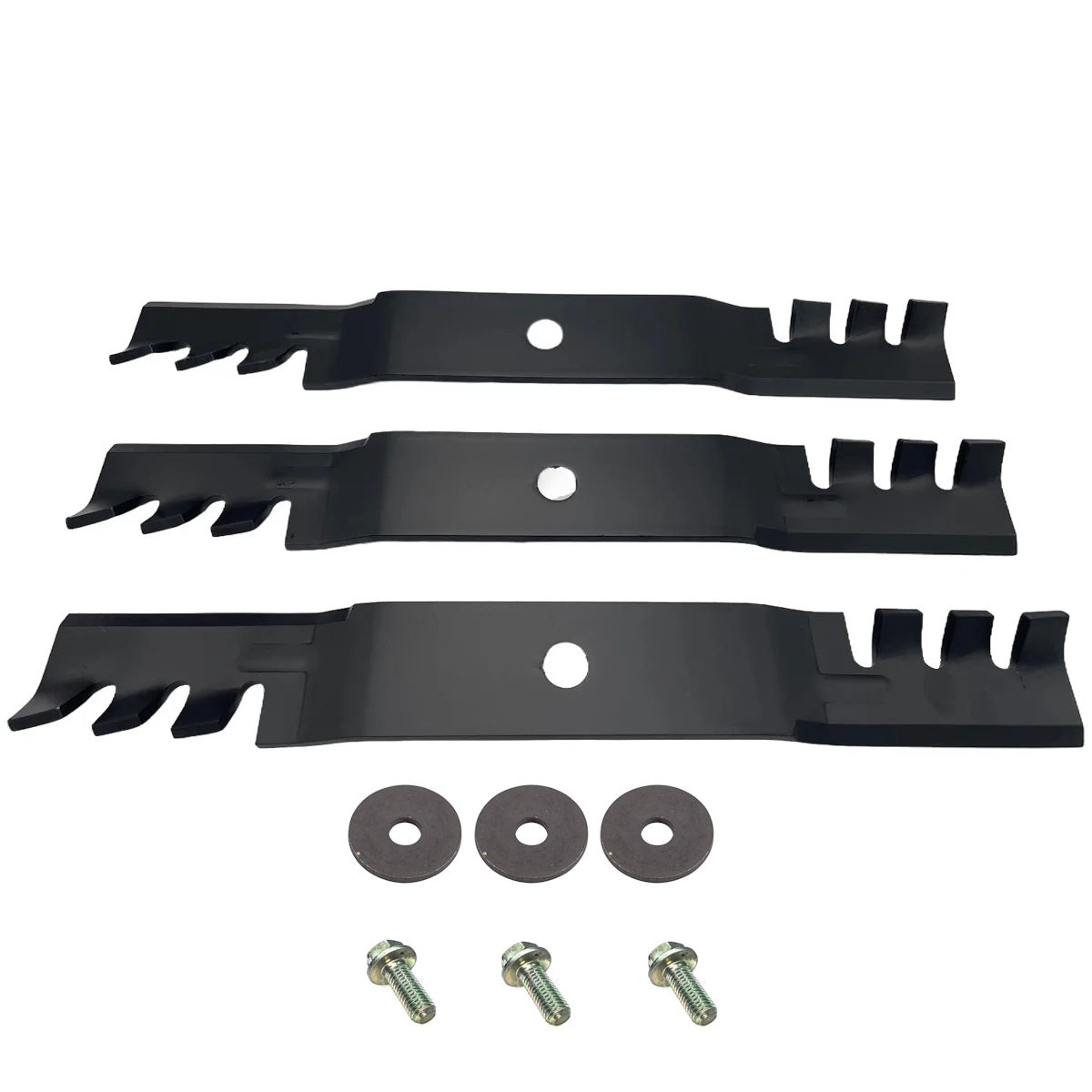 John Deere Z375R PC13093 Blade Kit Containing Part Numbers 3 x M143520 & 3 x M147138 & 3 x 19M7493