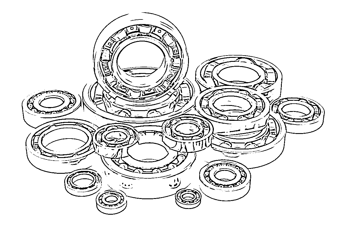 Background image of bearings in line art format