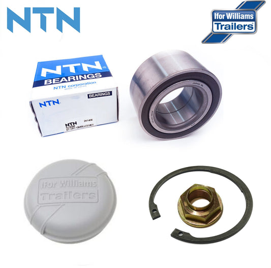 Ifor Williams NTN Wheel Bearing 76MM with Stake Nut, Hub Cap and Circlip