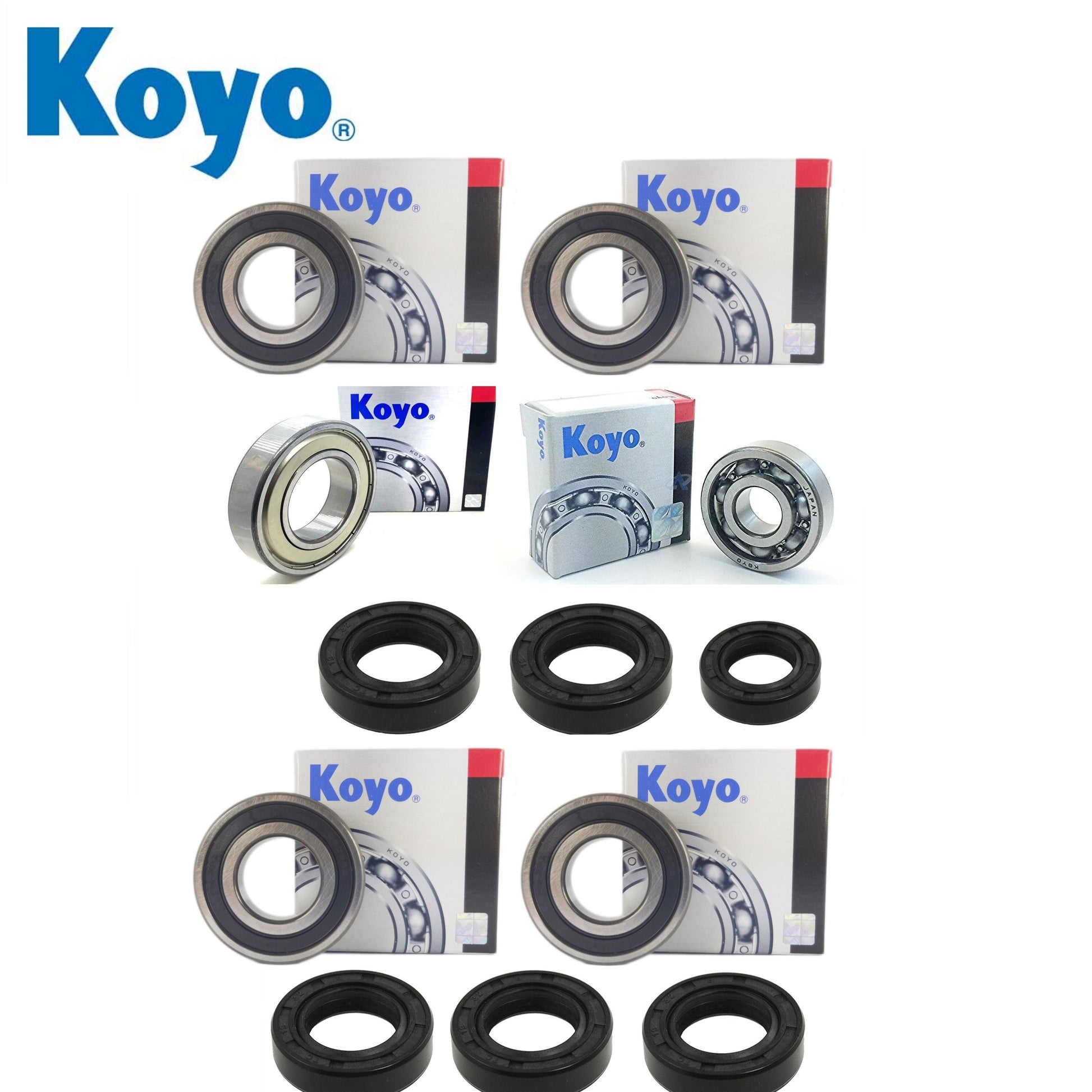 Yamaha YBR125 2018 BN99 front and rear wheel bearing kit with Koyo bearings